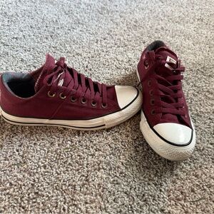 Converse Maroon Canvas Sneakers